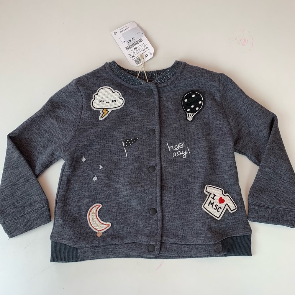 🌹NWT. Bundle Zara girls Bomber with appliqué. - Picture 2 of 8